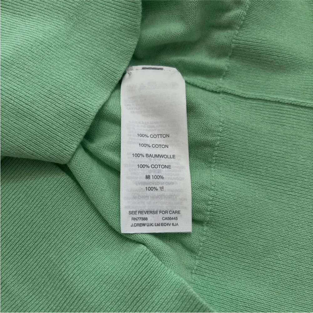 J. Crew Lime Green Crew Neck Summer Teddie Sweater